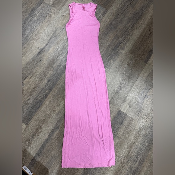 SKIMS Dresses & Skirts - SKIMS Soft Lounge Sleeveless Long Tank Dress- Cotton Candy Pink, Women’s Size M